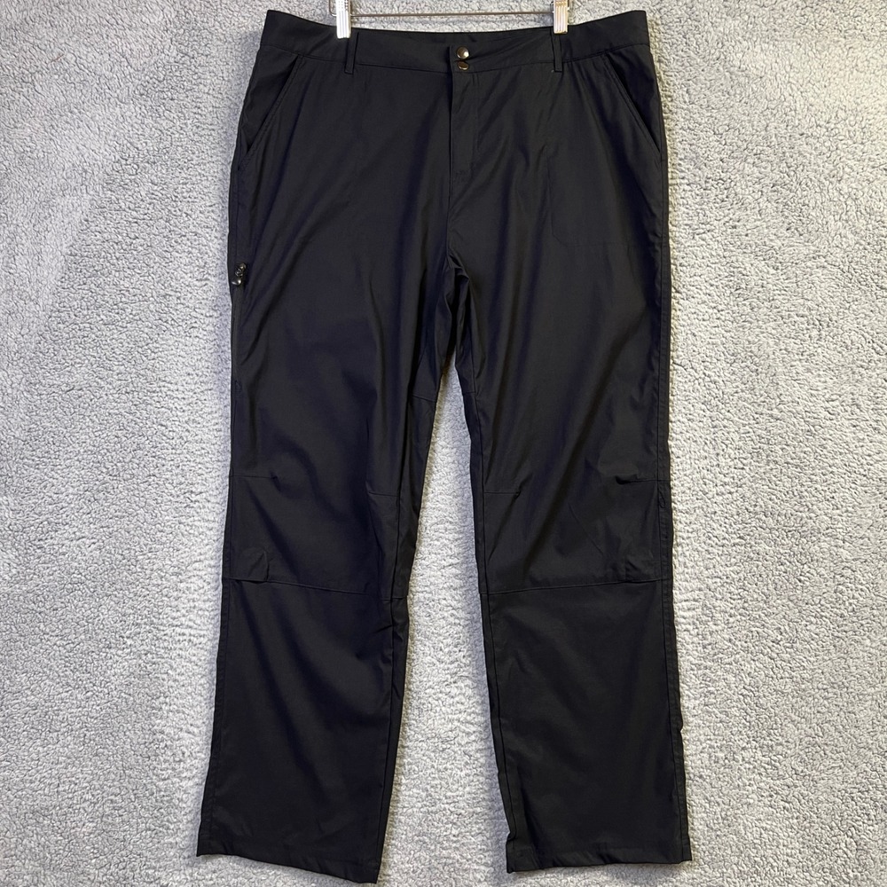 Outdoor Performance Pants Mens 38 Black Nylon Spandex Stretch Hiking Lightweight